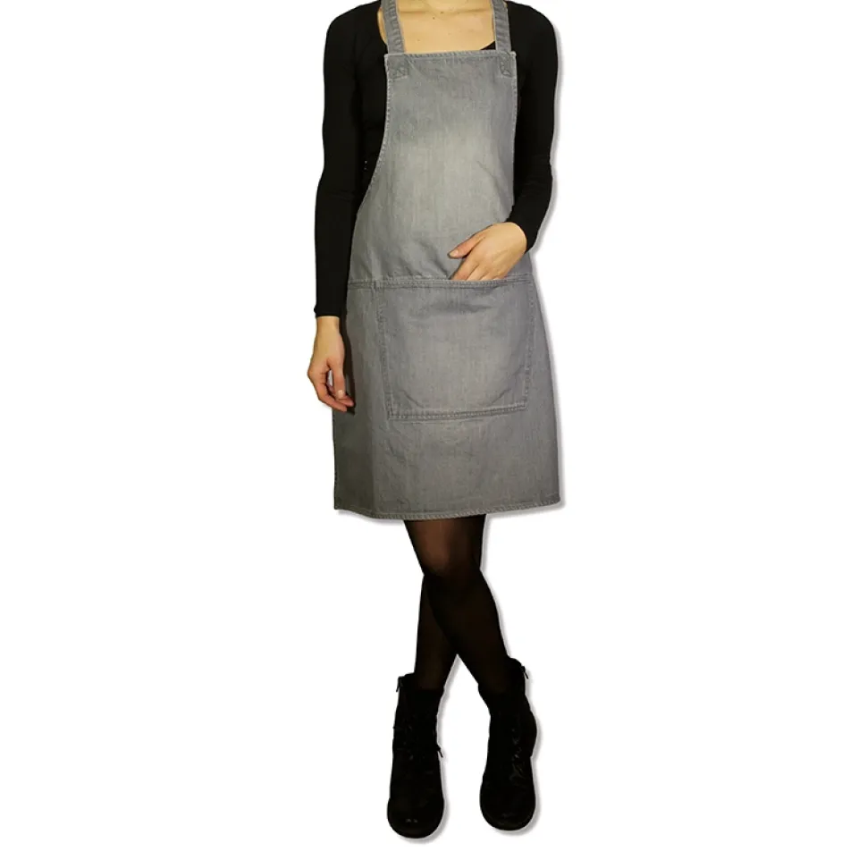 Schort Dutchdeluxes Suspender Serie Apron Grey