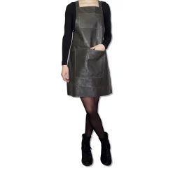 Dutchdeluxes Schort Suspender Serie Apron Vintage Grey Best