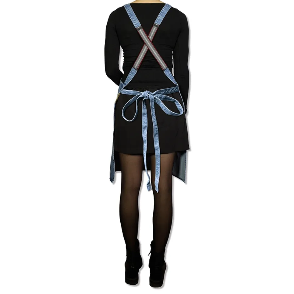 Schort Dutchdeluxes Suspender Serie Apron Blue
