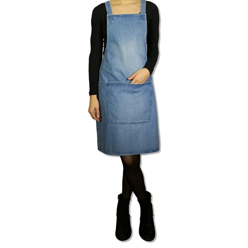 Schort Dutchdeluxes Suspender Serie Apron Blue