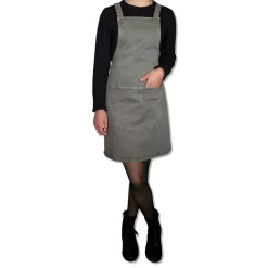 Schort Dutchdeluxes Suspender Serie Apron Grey Green