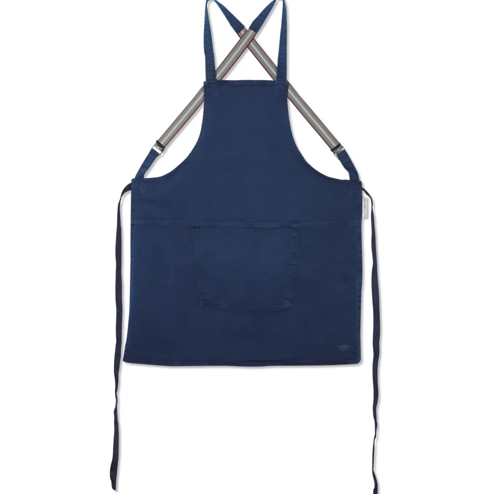 Dutchdeluxes Schort Suspender Serie Apron Dark Blue New
