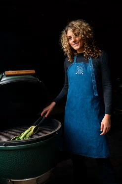 Witloft Schort Denim Apron Mid Blue Long Discount