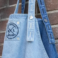 Witloft Schort Denim Apron Mid Blue Long Discount