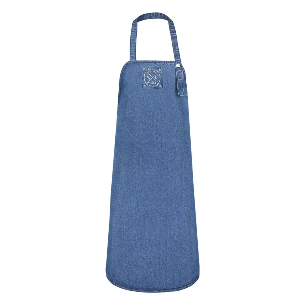 Witloft Schort Denim Apron Mid Blue Long Discount