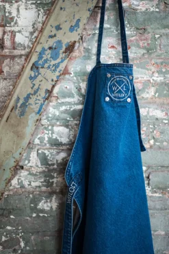 Witloft Schort Denim Apron Mid Blue Long Discount