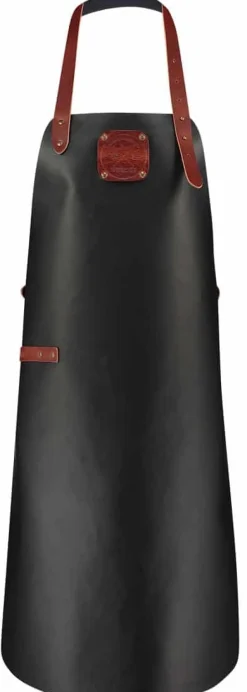 Schort Witloft Leather Apron Black Cognac