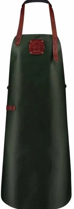 Witloft Schort Leather Apron XXL Green Cognac Outlet