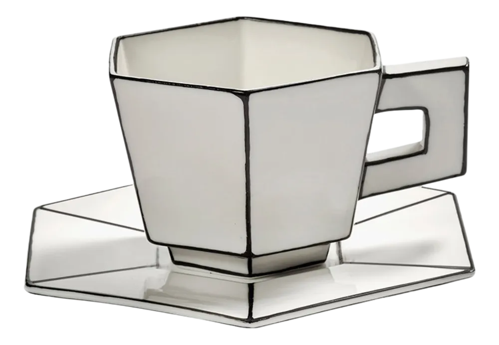 Serax - Annebet Philips - Carte Blanche Cappuccino Kop & Schotel - Set van 2 Best