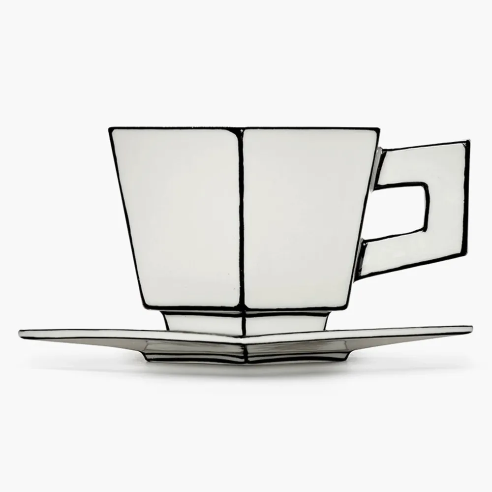 Serax - Annebet Philips - Carte Blanche Cappuccino Kop & Schotel - Set van 2 Best