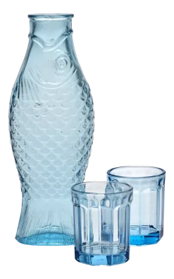 Serax - Paola Navone - Fish & Fish Karaf incl. 2 Glazen - Blauw Clearance