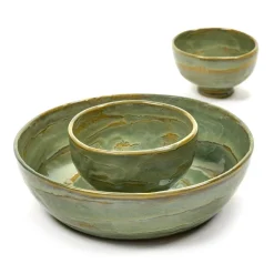 Serax - Pascale Naessens - Pure Saladeschaal D20 cm - Zeegroen - Set van 4 Online