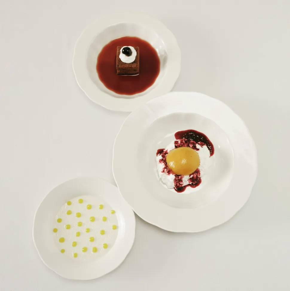 SERAX - Sergio Herman - Silhouette Diep Bord - Wit - Set van 4