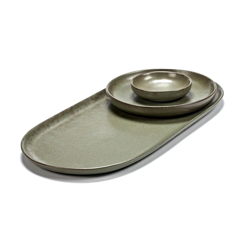 Serax - Sergio Herman - Surface Tapasbord - Indy Grey - Set van 4 Outlet