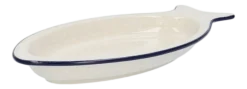 Serveerbord Bunzlau Castle Vis Medium White Lace