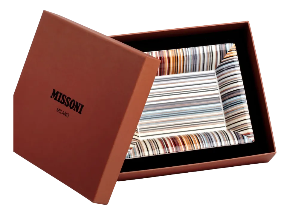 Serveerbord Missoni Luxury Gift Box Stripes Jenkins 148 Rectangular Tidy Tray Large