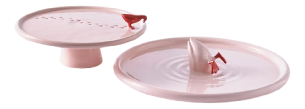 Serveerbord POLSPOTTEN Plate Walking Duck Light Pink