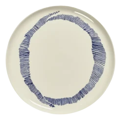 Serax Serveerbord Feast Tableware By Ottolenghi White Stripes Blue 35 cm Hot