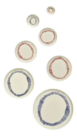 Serax Serveerbord Feast Tableware By Ottolenghi White Stripes Blue 35 cm Hot