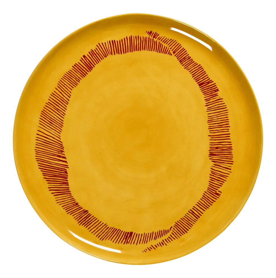 Serveerbord Serax Feast Tableware By Ottolenghi Yellow Stripes Red 35 cm