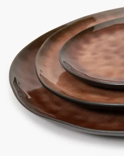 Serveerbord Serax Pure Tableware By Pascale Naessens Black Brown Ovaal L 33,6 cm