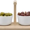L.S.A. Serveerplank Dine met 2 Schalen Diep Discount
