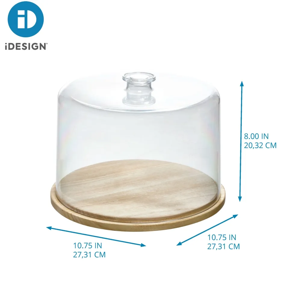 Serveerplateau iDesign Ro Pansino met Stolp Transparant (27,4 x 19,8 cm)
