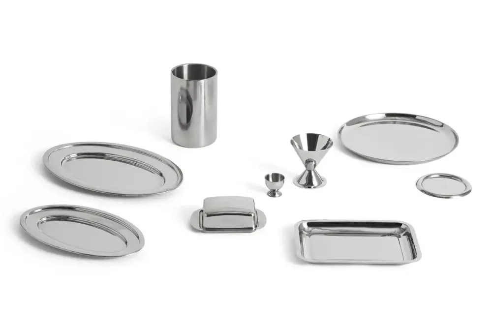 HAY Serveerschaal Essential Steel Oval Dish Large Stainless Steel