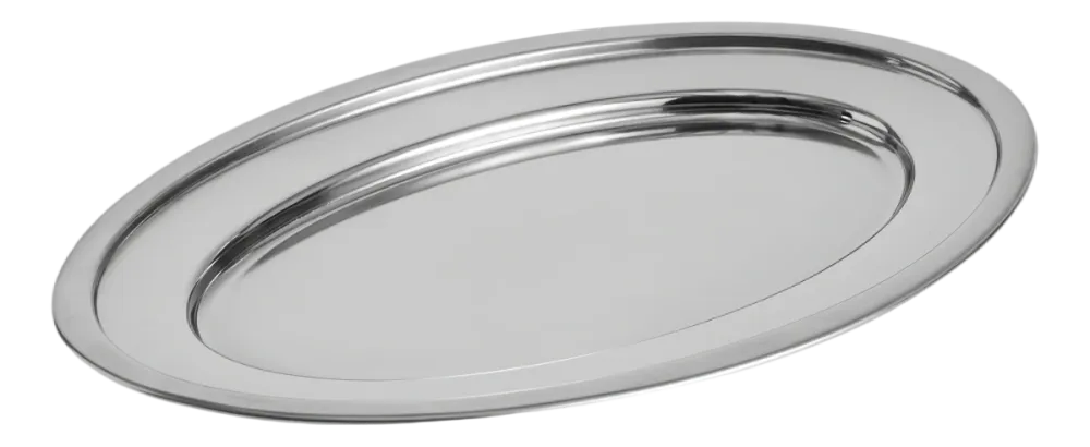 HAY Serveerschaal Essential Steel Oval Dish Large Stainless Steel