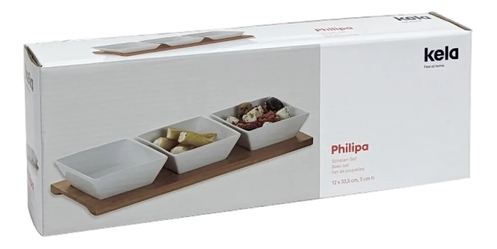 Kela Serveerschaal Philipa Wit (Set van 3) Best