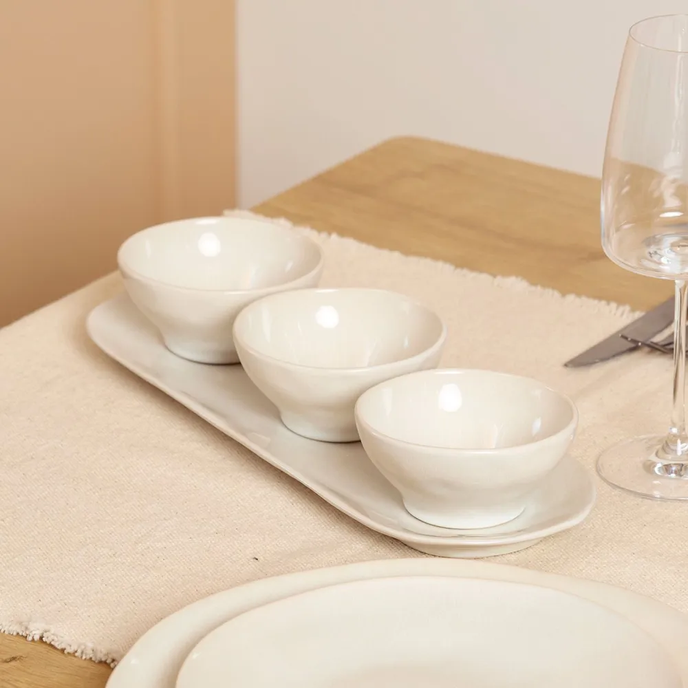 Salt & Pepper Serveerschaal Rocca Beige 36 x 12,5 cm Discount
