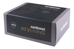 Serveerschaal Sambonet New Living Holder With Oval Porcelain 44 x 27 cm