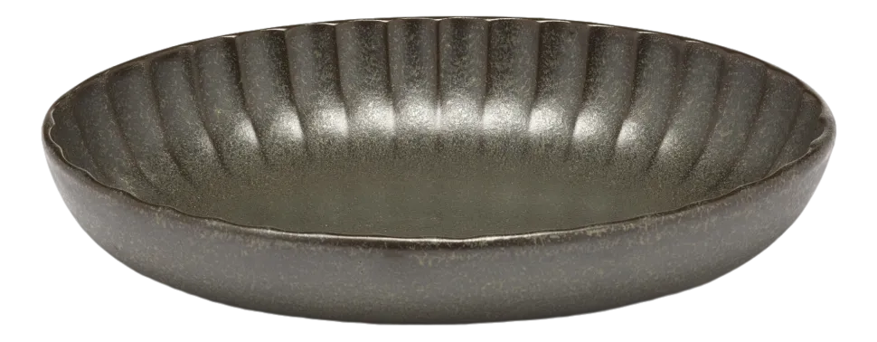 Serveerschaal Serax Inku Tableware Green S 19 x 13 x 3,7 cm