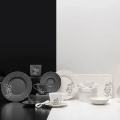 Serveerschaal Villeroy & Boch Manufacture Rock Mickey Mouse Blanc 35 x 18 cm