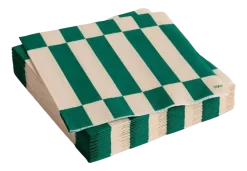 HAY Servet Pattern Napkins Cocktail Off-White And Green (Set van 20) Hot