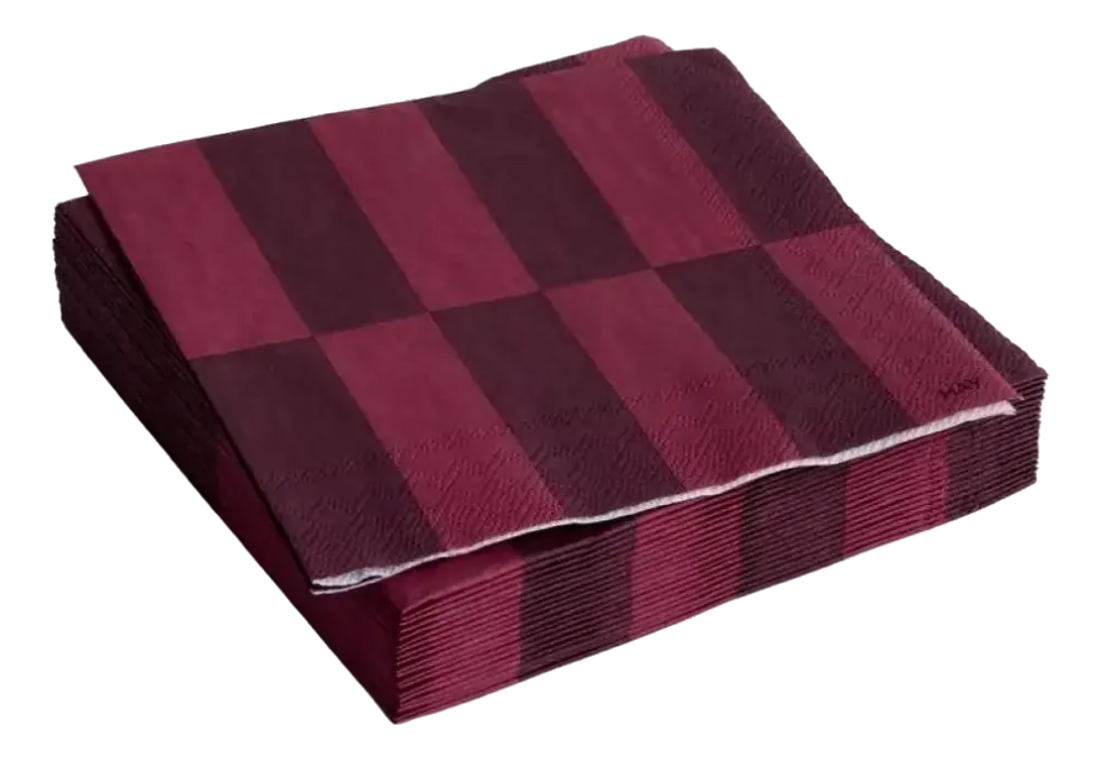 HAY Servet Pattern Napkins Cocktail Bordeaux And Wine (Set van 20) Hot