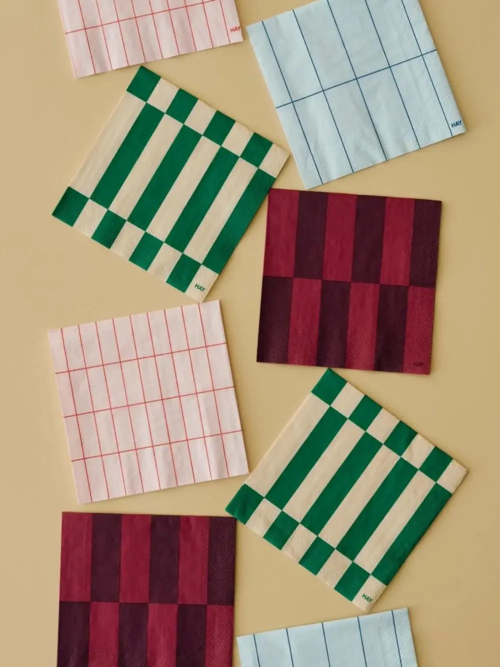 HAY Servet Pattern Napkins Cocktail Bordeaux And Wine (Set van 20) Hot