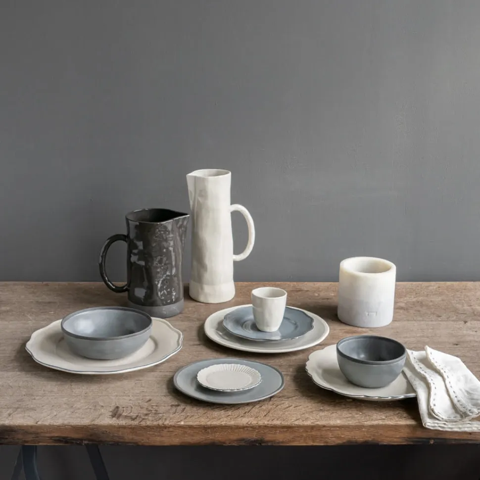 Servet The Table Weave Linnen Earl Gray And Black (Set van 2)