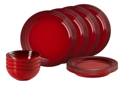 Le Creuset Servies Vancouver Kersenrood Set van 12 Discount