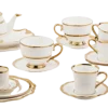 Serviesset POLSPOTTEN Golden Finds White (Set van 4)