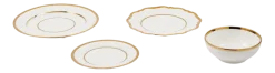 Serviesset POLSPOTTEN Golden Finds White (Set van 4)