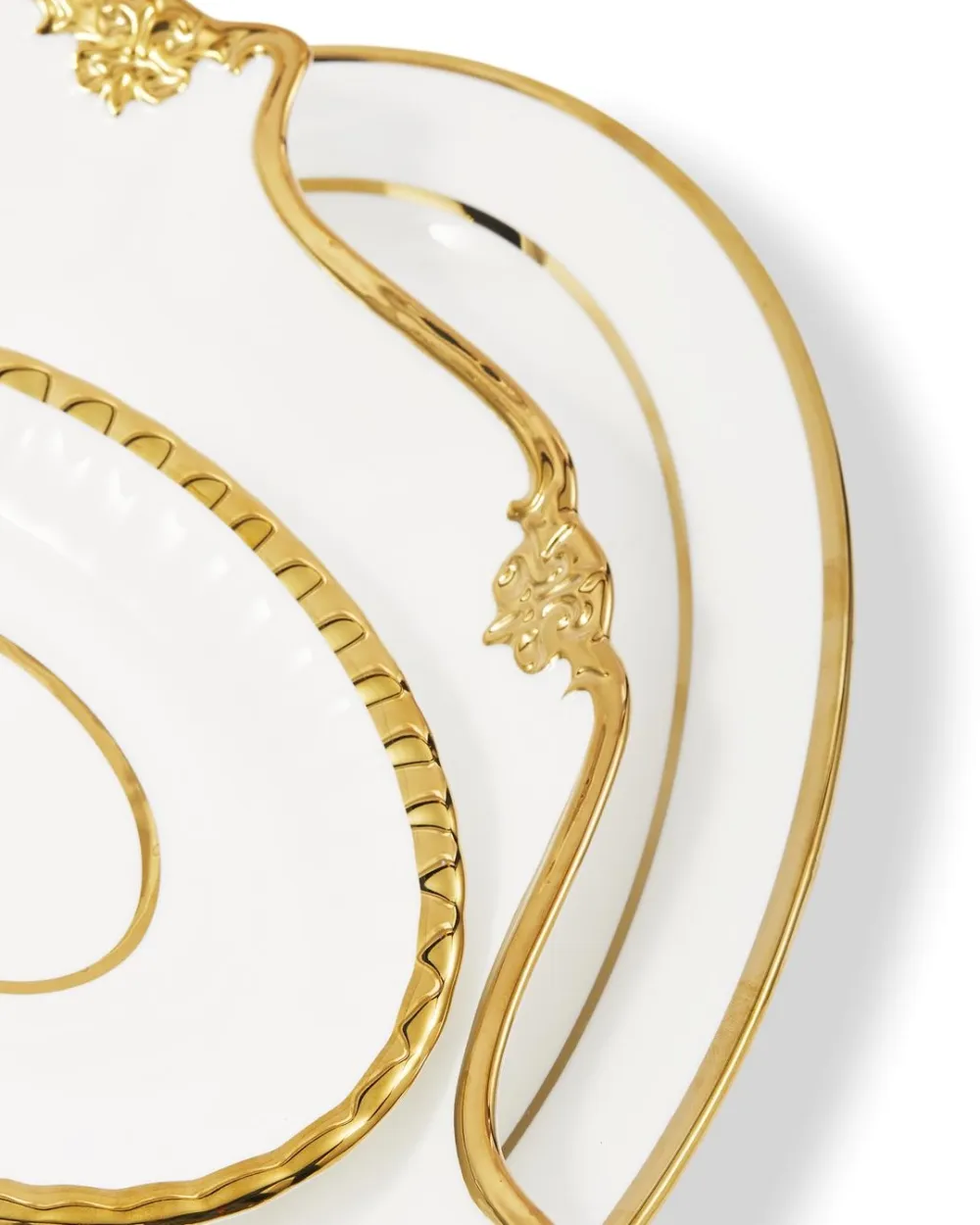 POLSPOTTEN Serviesset Golden Finds White (Set van 3) Best