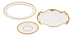 POLSPOTTEN Serviesset Golden Finds White (Set van 3) Best