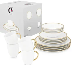 Serviesset vtwonen Raw White Gold (Set van 16)