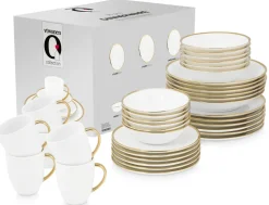 VT Wonen Serviesset vtwonen Raw White Gold (Set van 36) Outlet