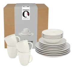 VT Wonen Servies vtwonen Dinnerware White-Blue Line (16-delig) Clearance