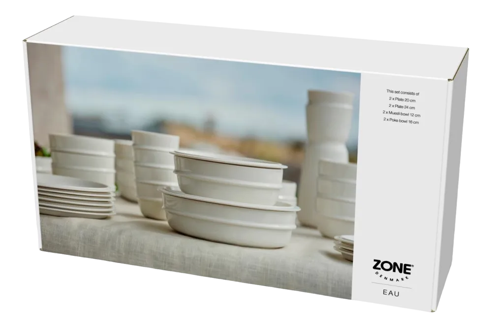 Zone Denmark Servies Eau Offwhite Porcelain (Set van 8) Outlet