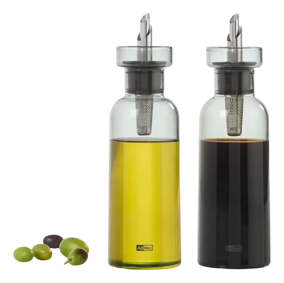 Set Olie en -Azijnstel AdHoc AromaPour Grey 300 ml, (2-delig)