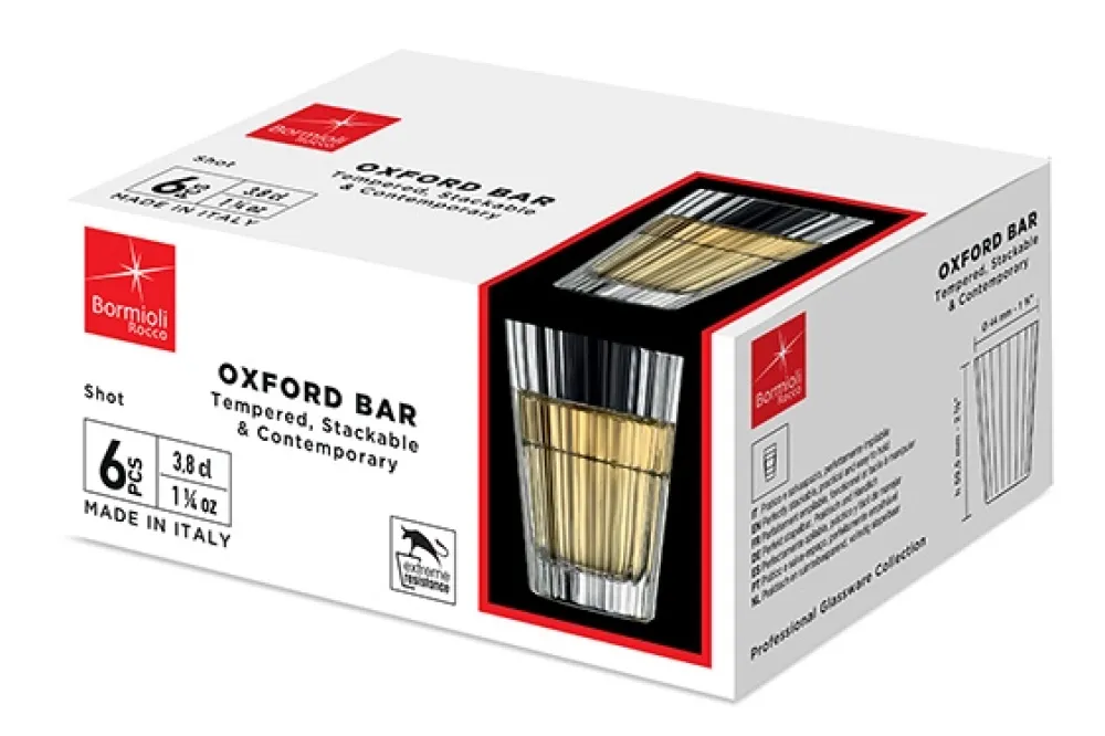 Bormioli Rocco Shotglas Oxford 38 ml (Set van 6) Hot