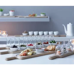L.S.A. Shotglas Paddle Wodka Set met Serveerplank (6-Delig)